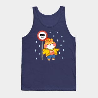 Rainy Day on Bus Stop Shiba Inu Tank Top